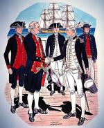 Oficerowie Floty Kontynentalnej z lat 1776 – 1777,  rys. H. Charles McBarron 