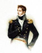Thomas Cochrane jako oficer Royal Navy, rycina, XIX w.  