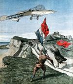 Na klifie pod Dover na Blériota czekał  człowiek z trójkolorową flagą