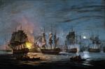 Bitwa pod Abukirem – w środku płonie francuski okręt flagowy „L’Orient”,   mal. Thomas Luny, 1830 r.
