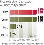 Polska jest największym producentem okien dachowych na świecie. Fabryki mają u nas liderzy rynku: Fakro i Velux.