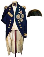 Mundur i kapelusz admirała Nelsona z 1805 r. prezentowane w Narodowym  Muzeum Morskim w Londynie 