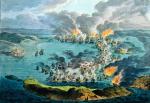 Bitwa w zatoce Navarino, rycina francuska z epoki 