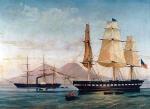 Amerykańskie fregaty USS „Congress”  i USS „Susquehanna” w 1847 r. 