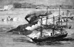 Uszkodzony CSS „Tennessee” poddaje się podczas bitwy w zatoce Mobile, 1864 r. 