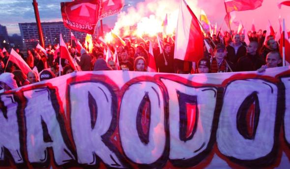Uczestnicy Marszu Niepodległości