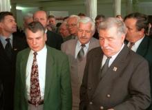 Lech Wałęsa i Bogdan Borusewicz w Sejmie, 2000 rokBigger