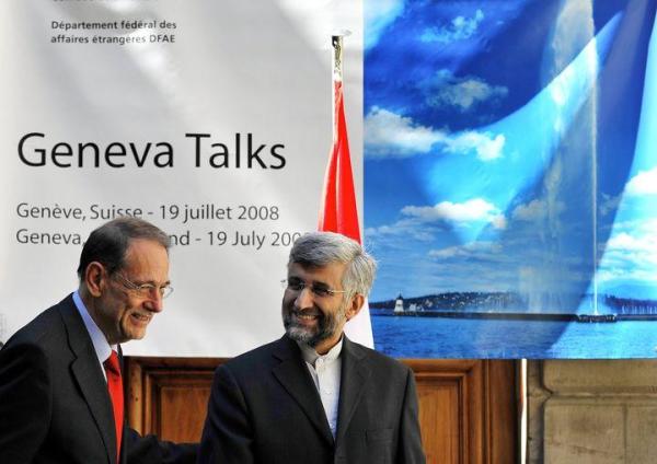 Javier Solana (z lewej) i Sajed Dżalili