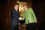 Prezydent Polski Lech Kaczyński i kanclerz Niemiec Angela Merkel