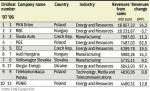 TOP TEN COMPANIES IN EUROPEAN RANKING