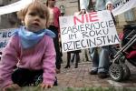 Protest pod ministerstwem edukacji