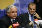 Prezydent Lech Kaczyński i premier Donald Tusk.