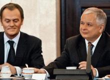 Na zdjęciu premier Donald Tusk i prezydent Lech Kaczyński Bigger