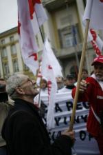 Protest związkowców w Warszawie