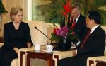 Szefowa amerykańskiej dyplomacji Hillary Clinton z wizytą u prezydenta Chin Hu Jintao