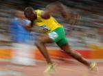 Usain Bolt w finałowym biegu na dystansie 200 m, podczas Igrzysk w Pekinie