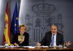 Konferencja wiceprezydent Marii Teresy Fernandez de la Vega oraz ministra gospodarki i finansów Pedro Solbesa