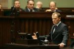 Premier Donald Tusk przemawia w Sejmie