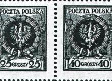 Para znaczków o numerach katalogowych 189a i 191; omyłkowo klisza znaczka 189 dostała się do arkusza znaczków 191Bigger