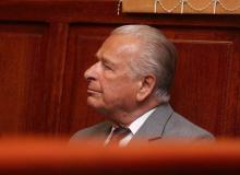 Czesław Kiszczak w Sądzie Okręgowym w WarszawieBigger