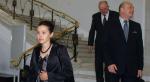 Danuta Olewnik-Cieplińska, siostra Krzysztofa,  wraz z ojcem Włodzimierzem Olewnikiem  i pełnomocnikiem mec. Bogdanem Borkowskim  w Sejmie  16 kwietnia