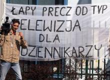 Protest dziennikarzy TVP Olsztyn.Bigger