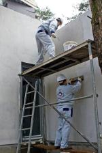 Gotowe do użytku tynki silikonowe  to wprawdzie najdroższa grupa tynków, za spoiwo również mająca wodną dyspersję żywic syntetycznych, ale łączy  w sobie walory wszystkich opisanych już materiałów. Przede wszystkim wymienić tu należy  niemal nieograniczoną kolorystykę,  elastyczność, wysoką  paroprzepuszczalność  i nieprzeciętną hydrofobowość (cechę  powodującą „odpychanie” wody od powierzchni tynku, a w konsekwencji zmniejszenie jego  chłonności) 