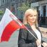 Joanna Skrzydlewska (PO) rozdawała łodzianom flagi