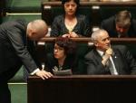 Elżbieta Kruk z PiS (u dołu) ostro krytykowała sposób prowadzenia debaty nad ustawą medialną