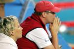 Otylia Jędrzejczak z trenerem Pawłem Słomińskim