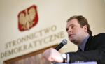 Paweł Piskorski w siedzibie Stronnictwa Demokratycznego przy ul. Chmielnej w Warszawie