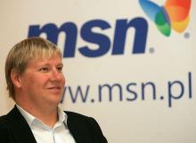 Michał Kostrzewa, dyrektor polskiego oddziału MSN podczas konferencji z okazji startu portalu msn.pl 24 czerwca 2008Bigger