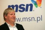 Michał Kostrzewa, dyrektor polskiego oddziału MSN podczas konferencji z okazji startu portalu msn.pl 24 czerwca 2008