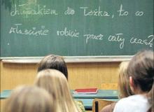 Lekcja wychowania do życia  w rodzinie w VIII LO  w KrakowieBigger