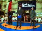Donald Tusk, Maciej Płażyński i Andrzej Olechowski to politycy, którzy założyli PO. Określano ich mianem 