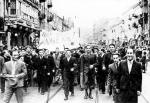 Manifestacja w Warszawie po ogłoszeniu przystąpienia Anglii i Francji do wojny. 3 września 1939 r.