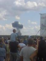 Dym z rozbitego Su-27 (zdjęcie nadesłane przez czytelnika)