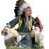 Mirosław „Sioux” Bogusz.  Stoi na czele prowadzonej przez siebie wioski  indiańskiej w Białymstoku. Ubranie ceremonialne plemienia Lakota, pióropusz  z piór orła