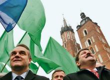 PSL pod wodzą Waldemara Pawlaka zamierza przekonywać  do siebie mieszkańców miast. Na zdjęciu w marcu tego roku  w Krakowie Bigger