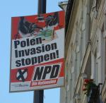 Plakaty NPD na ulicach Görlitz (aut. zdjęcia - Waldemar Gruna)