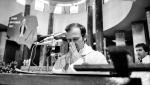  Na zdjęciu ks. Jerzy Popiełuszko podczas mszy św. za ojczyznę w warszawskim kościele Świętego Stanisława Kostki w 1983 roku 