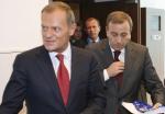 Premier Donald Tusk z szefem klubu PO Grzegorzem Schetyną
