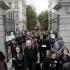 Protest studentów przed Uniwersytetem Warszawskim