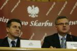Wiceminister skarbu Jan Bury i jego zwierzchnik Aleksander Grad