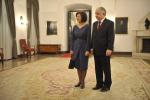 Lech Kaczyński z żoną w Pałacu Prezydenckim