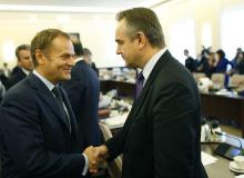 Donald Tusk z Waldemarem PawlakiemBigger