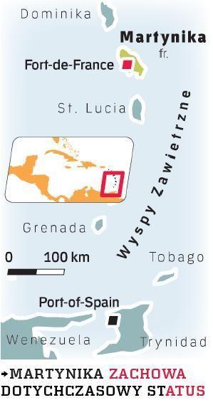 Karaibska Martynika od 1946 roku jest departamentem zamorskim Francji. Wyspę  o powierzchni 1128 km2 zamieszkuje ok. 400 tys. ludzi. Językiem urzędowym jest francuski, a walutą  – euro