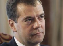 Prezydent Rosji Dmitrij MiedwiediewBigger
