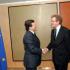 Były wielki mistrz Wielkiego Wschodu Francji Jean-Michel Quillardet (z prawej) podczas wizyty w Komisji europejskiej. Z lewej - szef Komisji Jose Manuel Barroso
