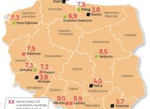 W najlepszych gminach wykorzystanie środków unijnych na mieszkańca przekracza 10 tys. zł.  W najsłabszych wynosi kilkadziesiąt złotych na mieszkańca. Różnice są więc ogromne. Bigger